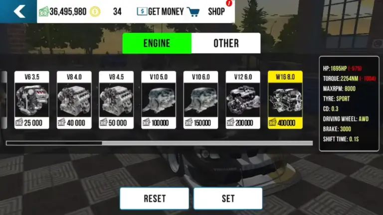 Easy way to get W16 engine in Car Parking Multiplayer 0 21 screenshot