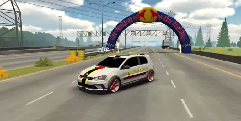 Golf MK7 in car parking multiplayer