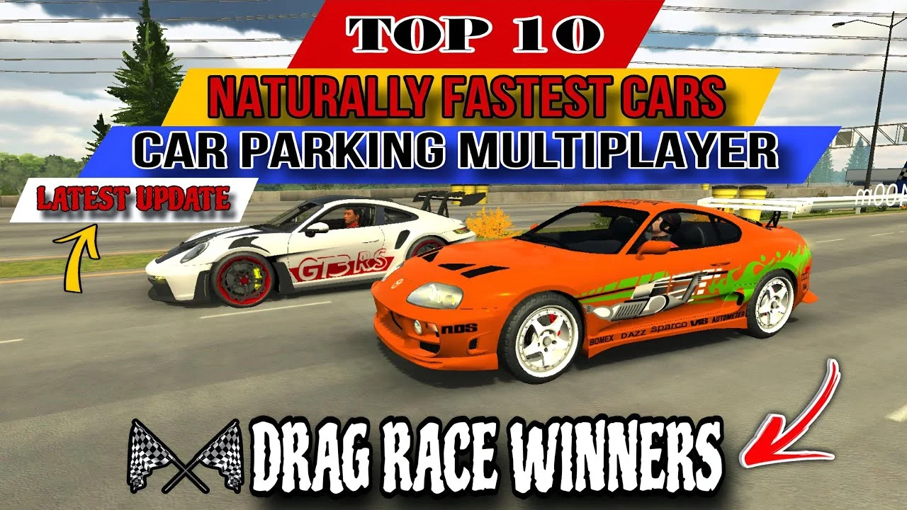 Fastest cars in car parking multiplayer